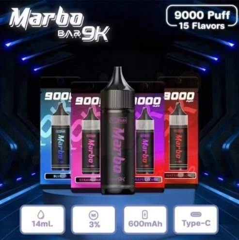 Marbo 9000口拋棄式電子煙 | 泰國爆款 · 全新上市 · 15種口味現貨